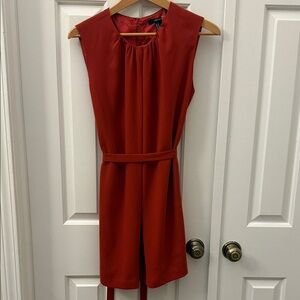 Forever 21 Rust Red Sleeveless Dress with Waist Tie